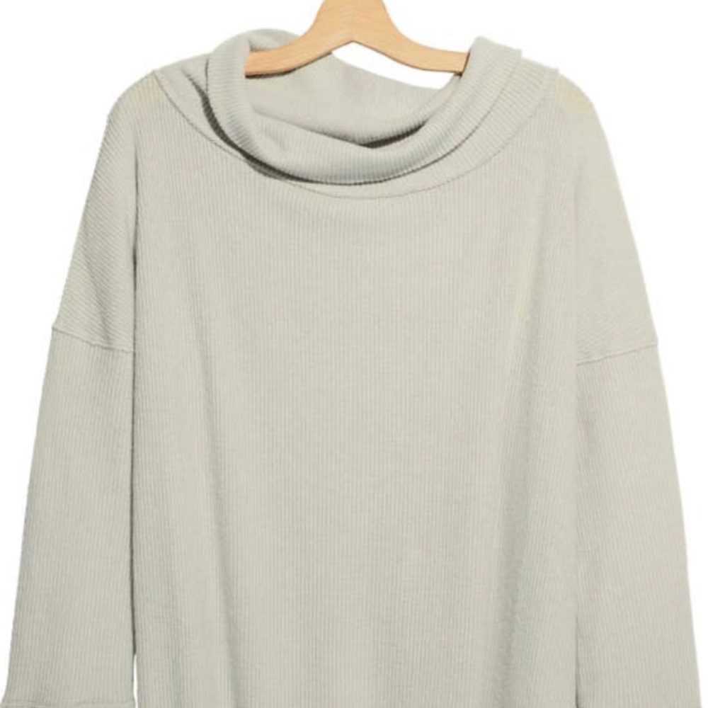 Free People long Sleeve Cowl Neck Shirt